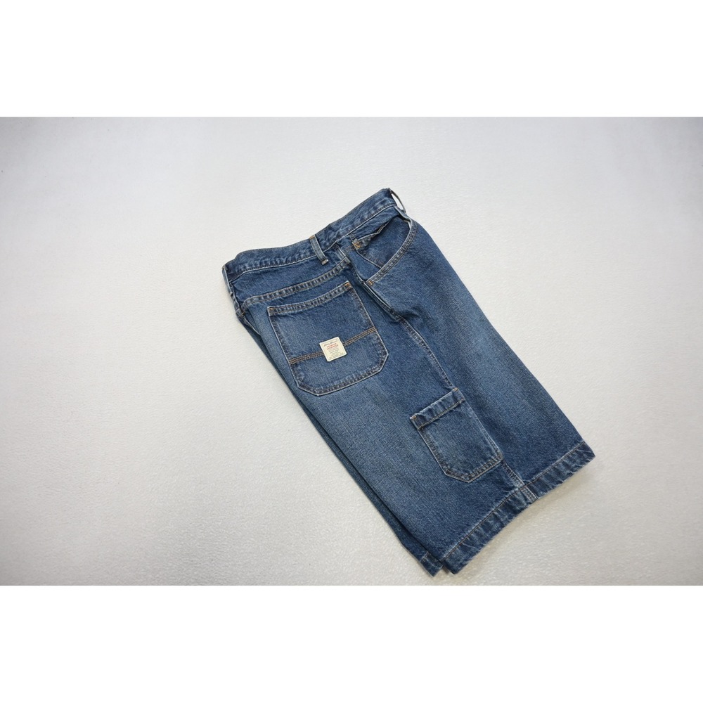 Eddie Bauer Carpenter Denim‎ Jean Shorts Mens 34 Blue Relaxed Workwear Excellent